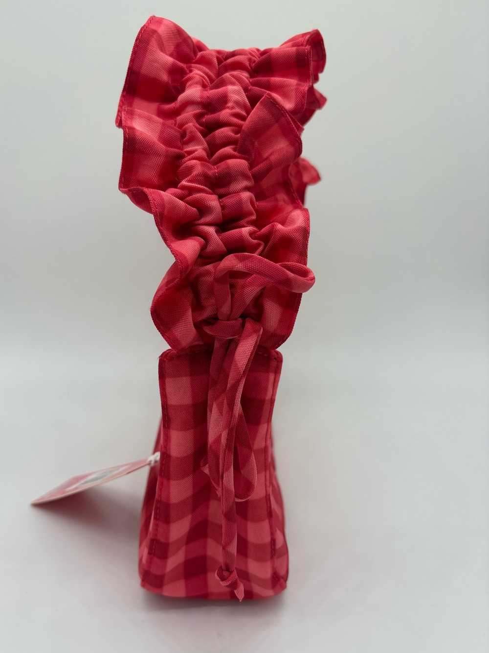 BAGGU x MOLLY GODDARD Red Gingham Ruched-Handle Bag - Picture 2 of 2